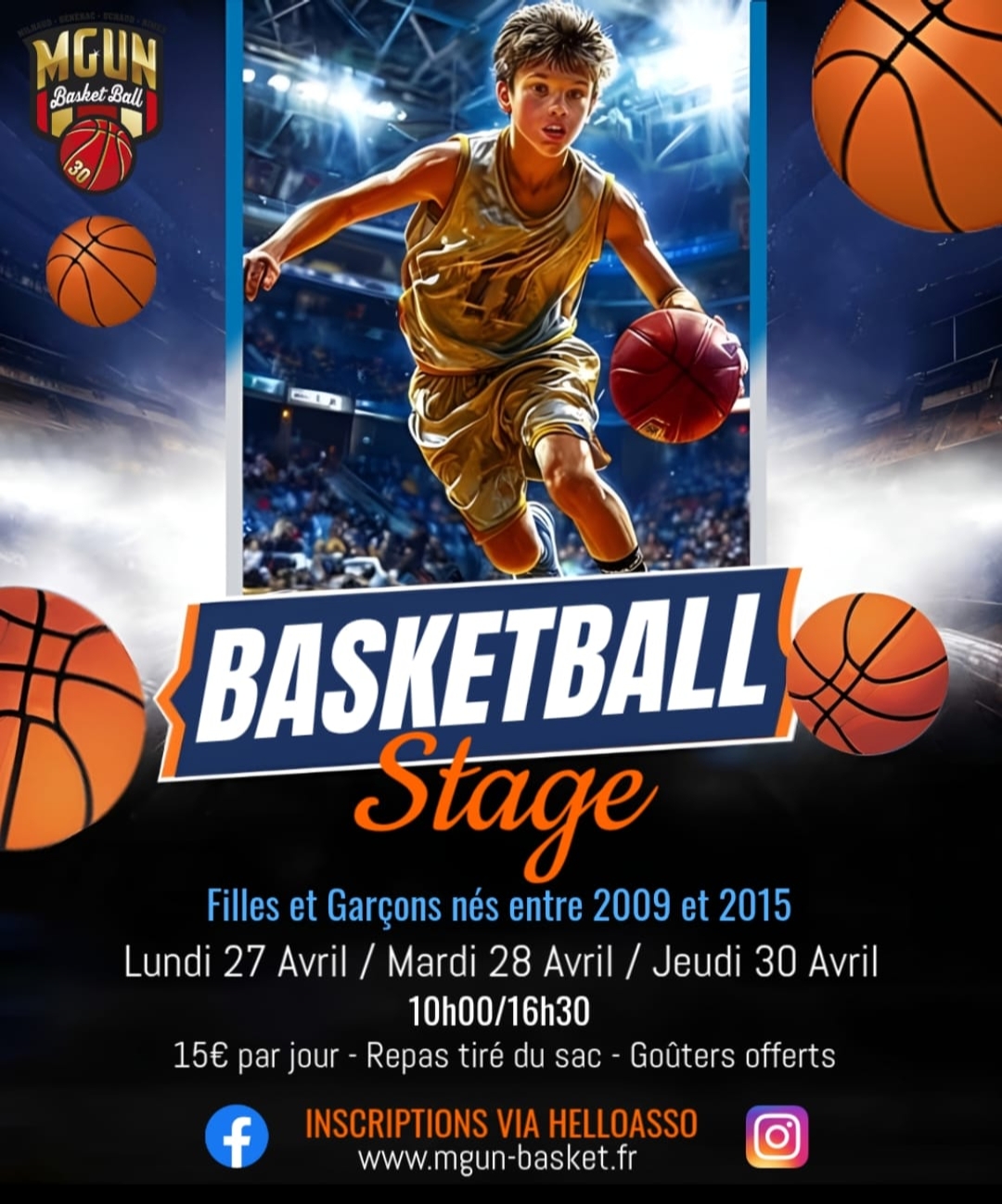You are currently viewing Stage Basket-ball vacances avril 2026