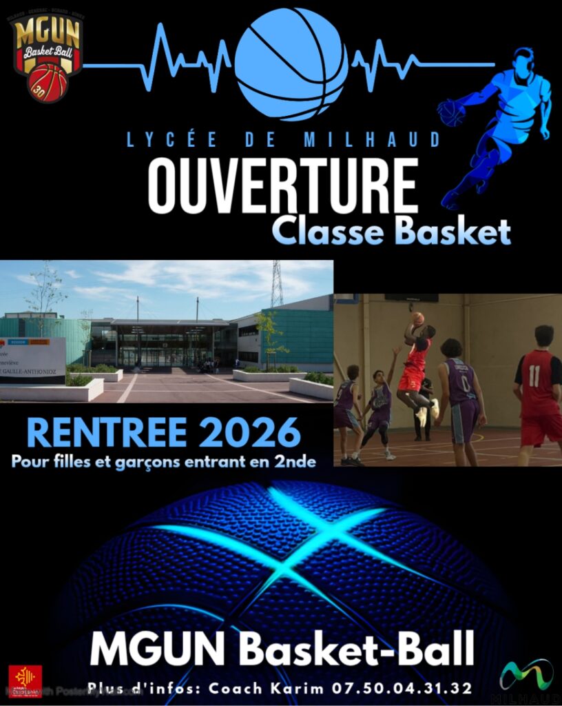 Classe basket lycée Milhaud 2026-2027 MGUN
