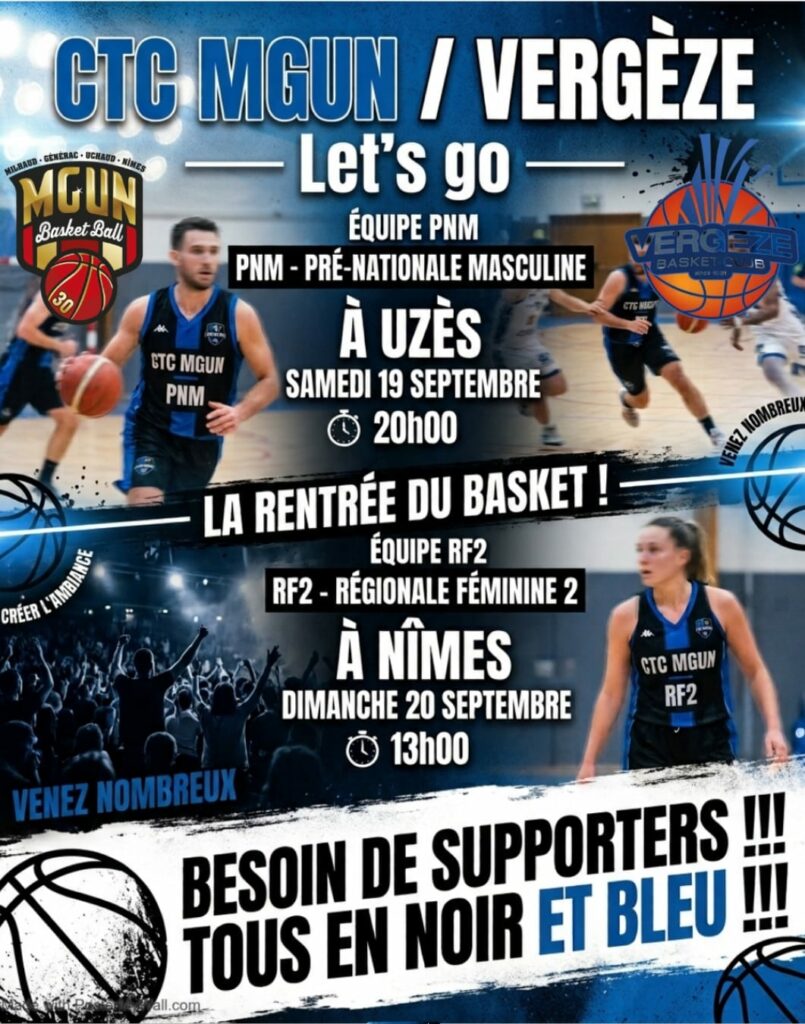 2 rendez-vous CTC MGUN/Vergèze à Uzès et Nîmes